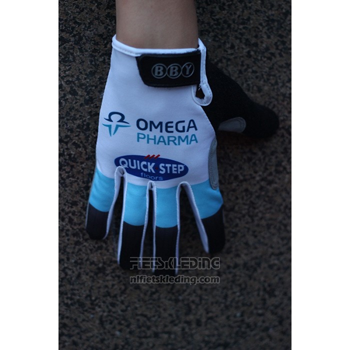 2020 Omega Quick Step Handschoenen Met Lange Vingers Cycling Blauw Wit